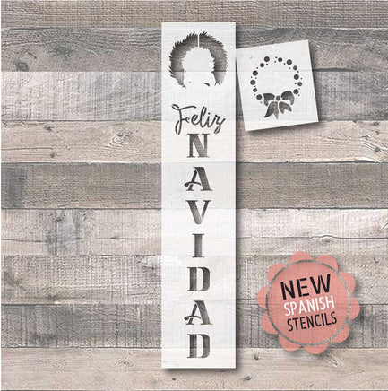 WallCutz Stencil Feliz Navidad / Spanish Porch Stencil