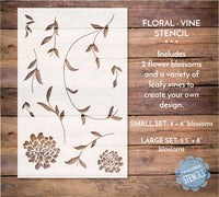 WallCutz Stencil Floral Vine Stencil Bundle