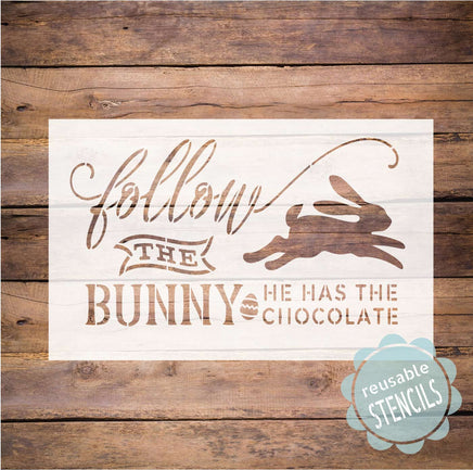 WallCutz Stencil Follow the Bunny Easter Stencil