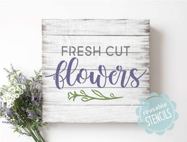 WallCutz Stencil Fresh Cut Flowers - stencil