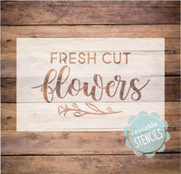 WallCutz Stencil Fresh Cut Flowers - stencil