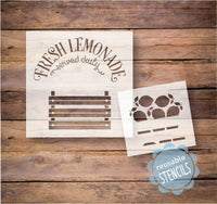 WallCutz Stencil Fresh Lemonade - Lemon crate stencil