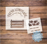 WallCutz Stencil Fresh Lemonade - Lemon crate stencil