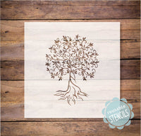 WallCutz Stencil Full Tree with Roots / Stencil