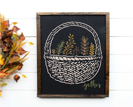 WallCutz Stencil Gather Fall Basket Stencil