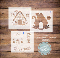 WallCutz Stencil Gingerbread House - Merry Christmas stencil