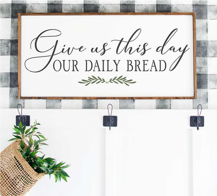 WallCutz Stencil Give Us This Day our Daily Bread - Lords Prayer Stencil