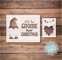 WallCutz Stencil Gnome for the Holidays - door mat stencil