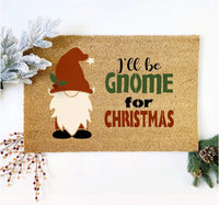 WallCutz Stencil Gnome for the Holidays - door mat stencil