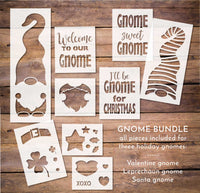 WallCutz Stencil Gnome Holiday Bundle #1 - Porch stencils