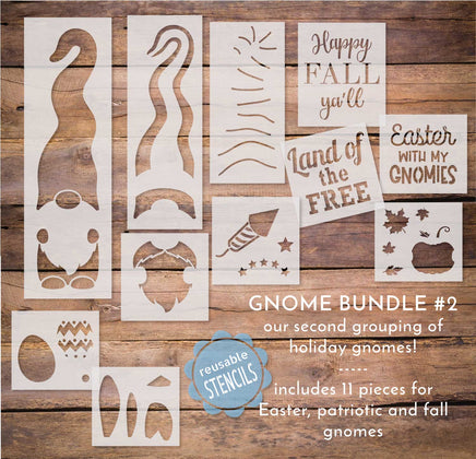 WallCutz Stencil Gnome Holiday Bundle #2 - Porch stencils