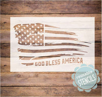 WallCutz Stencil God Bless America -  door mat stencil