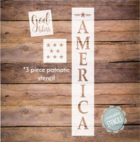 WallCutz Stencil God Bless America - Porch Stencil