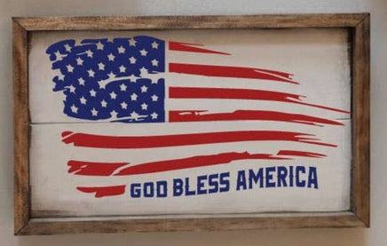 WallCutz Stencil God Bless America reusable flag stencil