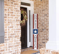 WallCutz Stencil God Bless America- Stars and stripes porch stencil