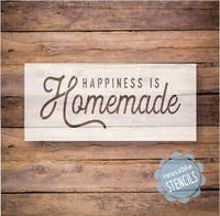 WallCutz Stencil Happiness is Homemade - Stencil