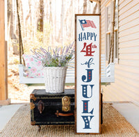 WallCutz Stencil Happy 4th of July / Patriotic porch stencil