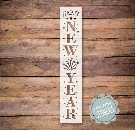 WallCutz Stencil Happy New Year / Porch Leaner stencil
