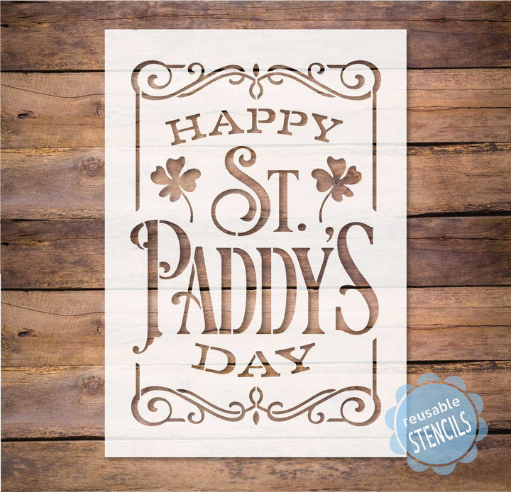 WallCutz  Happy St. Paddy's Day / St. Patrick's Day stencil Stencil