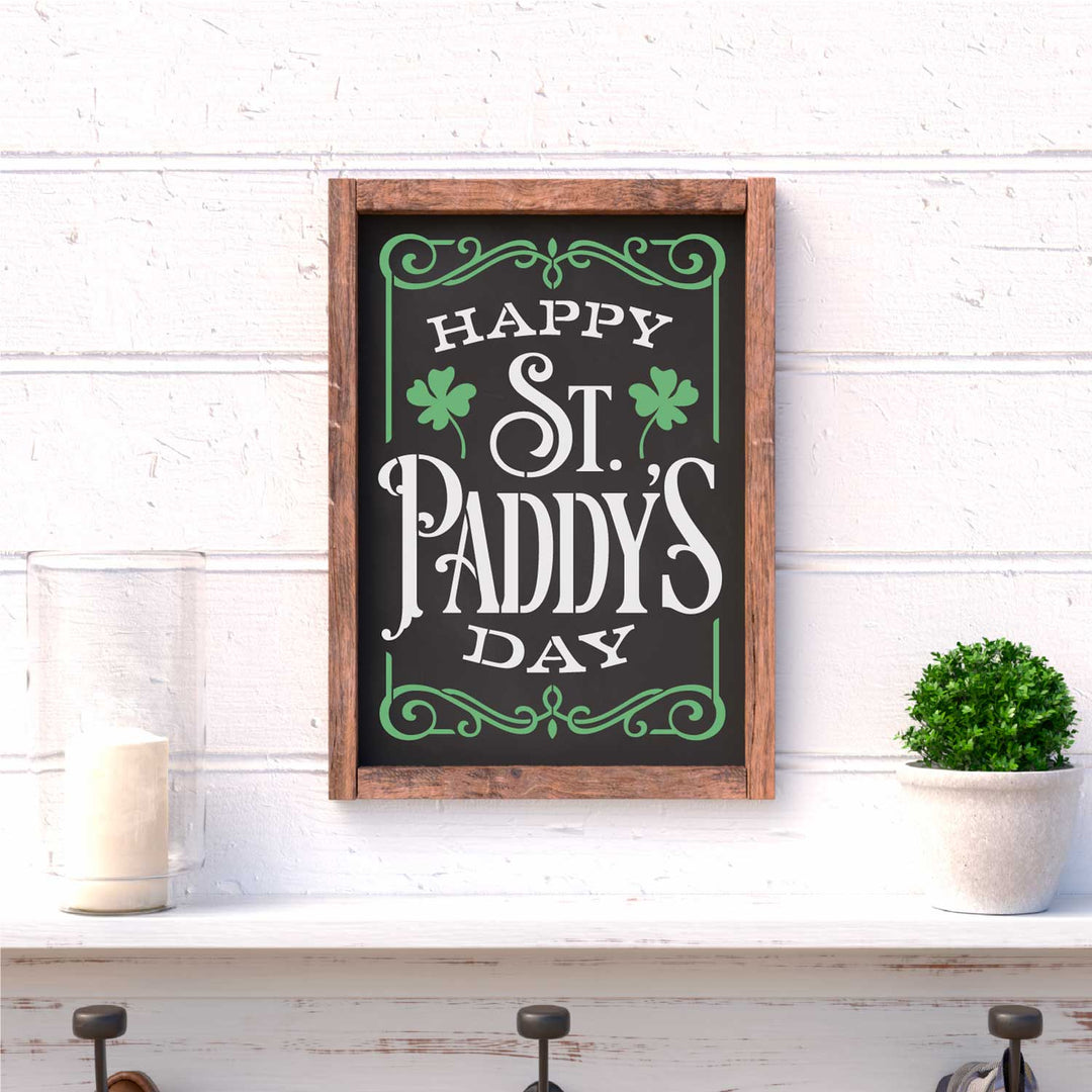 WallCutz  Happy St. Paddy's Day / St. Patrick's Day stencil Stencil
