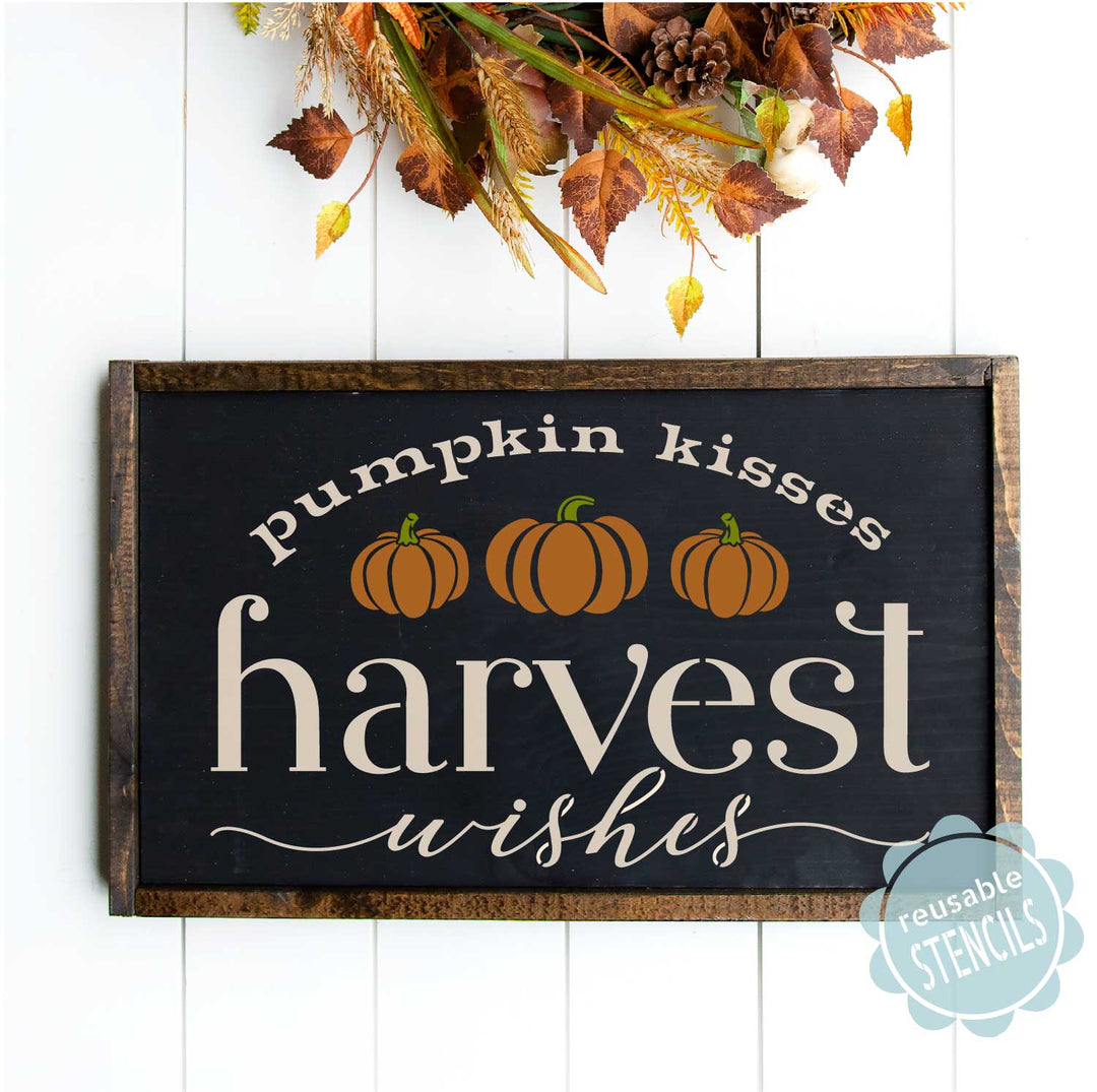 WallCutz  Harvest Wishes stencil Stencil
