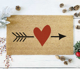 WallCutz Stencil Heart Arrow - Valentine door mat stencil