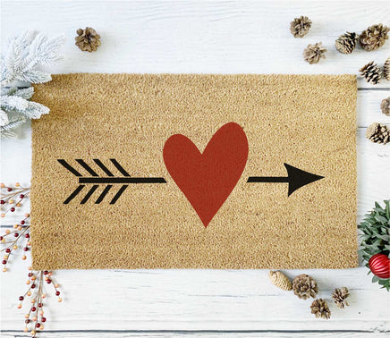 WallCutz Stencil Heart Arrow - Valentine door mat stencil