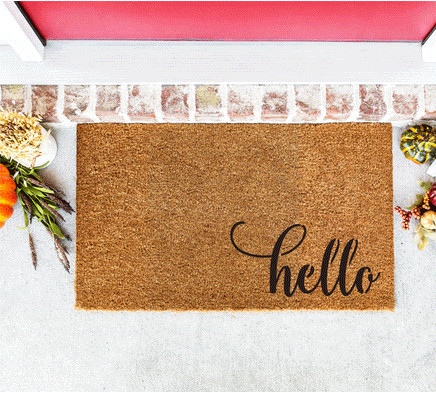 WallCutz Stencil Hello - door mat stencil