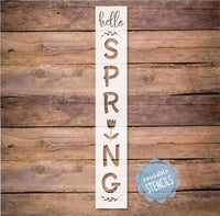 WallCutz Stencil Hello Spring - Porch Stencil