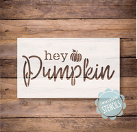 WallCutz Stencil Hey Pumpkin  - door mat stencil