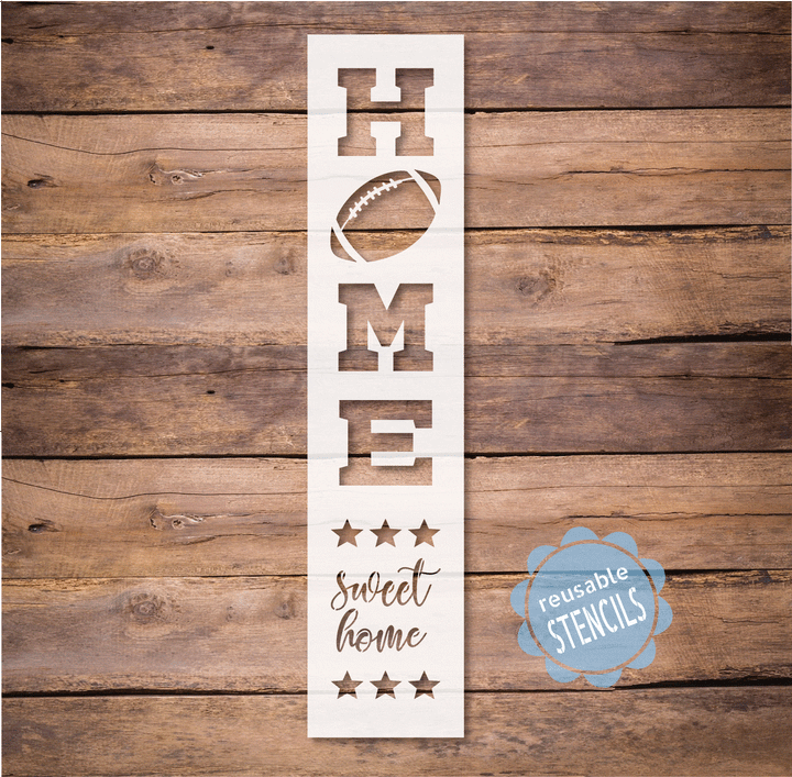 WallCutz  Home Sweet Home - Football Porch stencil Stencil