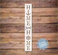 WallCutz Stencil Home Sweet Home Nautical Porch Stencil