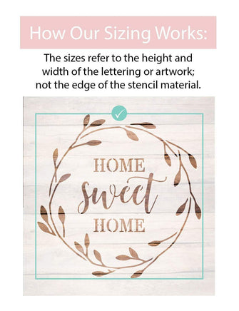 WallCutz Stencil Home Sweet Home wreath stencil