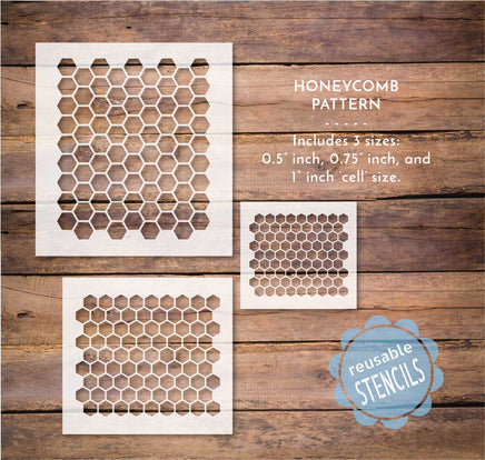 WallCutz Stencil Honeycomb Pattern bundle