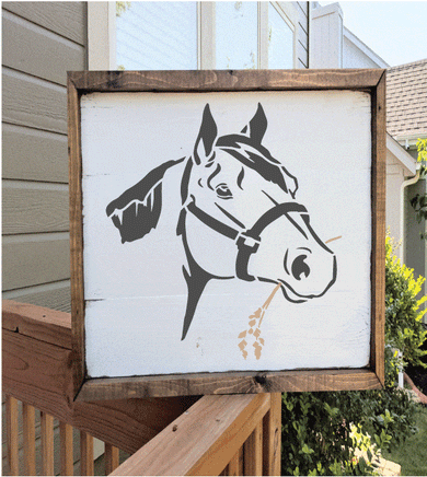 WallCutz Stencil Horse head stencil