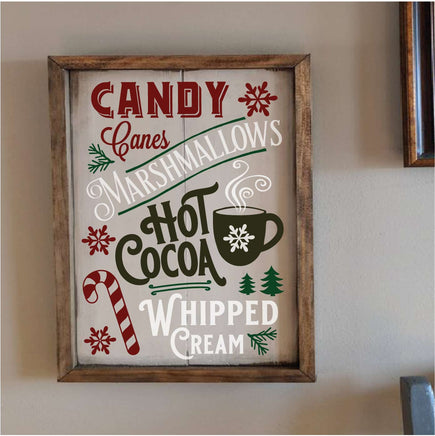 WallCutz Stencil Hot Cocoa Christmas Stencil