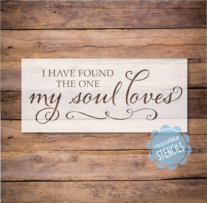 WallCutz  I Have Found The One My Soul Loves / Scripture Stencil Stencil