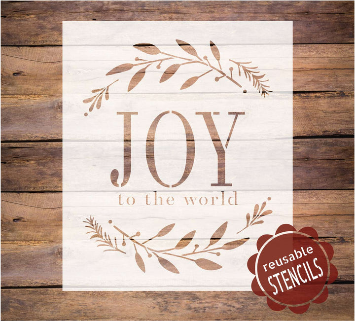 WallCutz  Joy To The World Stencil Stencil