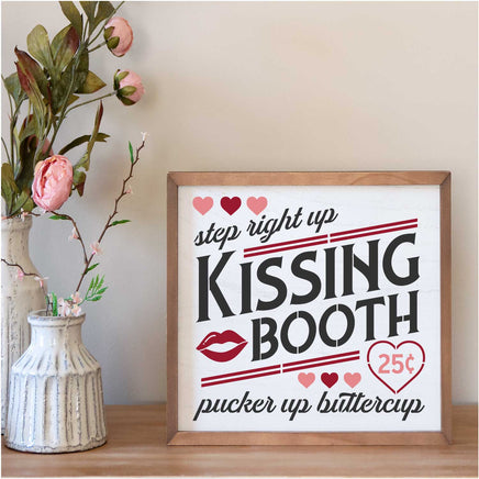 WallCutz Stencil Kissing Booth / Valentine Stencil