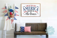 WallCutz Stencil Land of the Free America Stencil