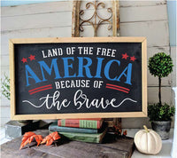 WallCutz Stencil Land of the Free America Stencil