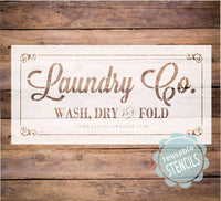 WallCutz Stencil Laundry Co. Stencil