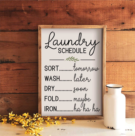 WallCutz Stencil Laundry Schedule stencil