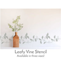 WallCutz Stencil Leafy Vine Stencil / Seamless Pattern Stencil