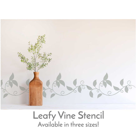 WallCutz Stencil Leafy Vine Stencil / Seamless Pattern Stencil