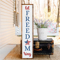 WallCutz Stencil Let Freedom Ring  / Patriotic porch stencil