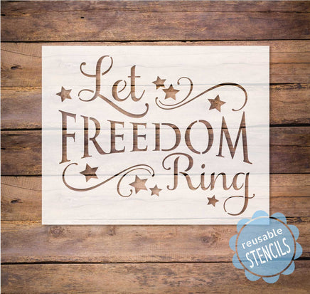 WallCutz Stencil Let Freedom Ring stencil