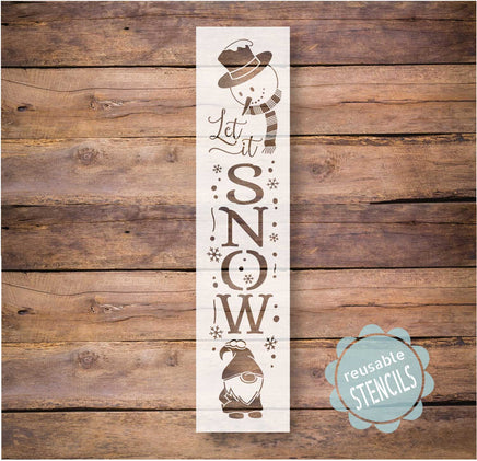 WallCutz Stencil Let it Snow Porch Stencil