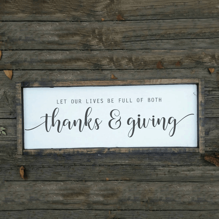 WallCutz Stencil Let our Lives Be Full of Thanks and Giving  - Stencil