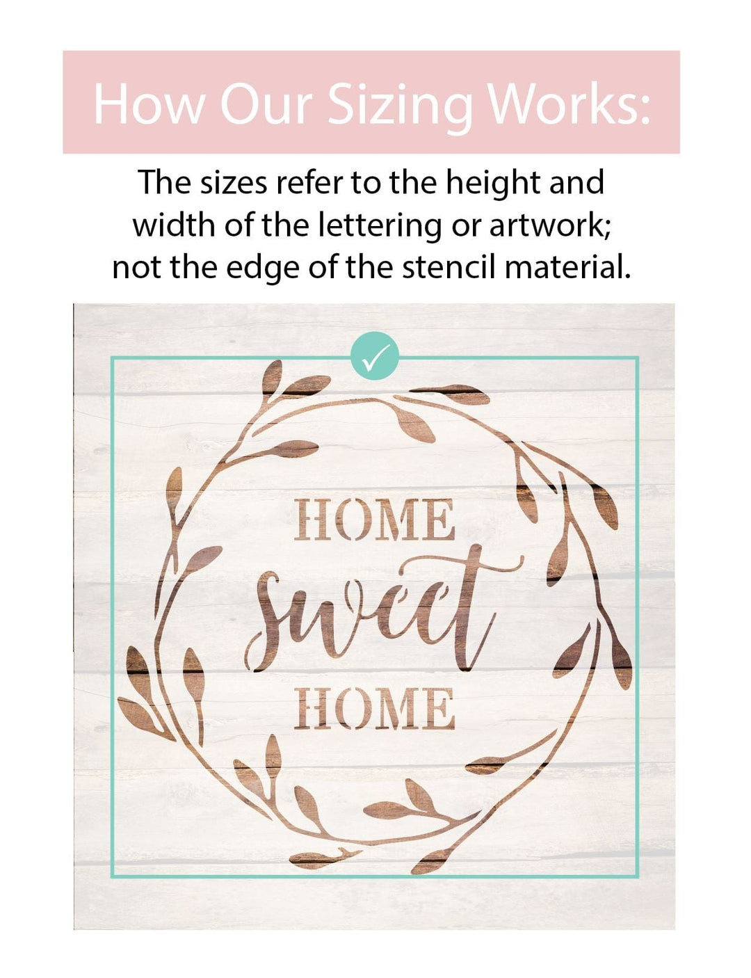 WallCutz  LOVE letters / simple heart stencil Stencil